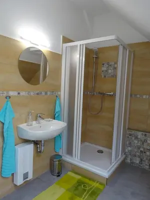 Ein Badezimmer in der Unterkunft Ferienanlage Waschbär Country