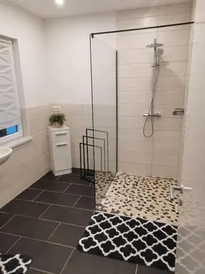 Ein Badezimmer in der Unterkunft Bungalow Lange