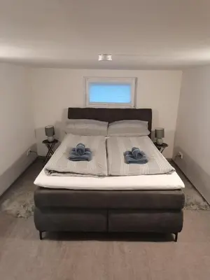 Ein Bett oder Betten in einem Zimmer der Unterkunft Bungalow Lange