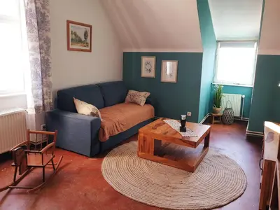 Ein Sitzbereich in der Unterkunft Bensdorfer Mühle - Auszeit in Brandenburg