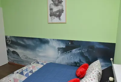 Ein Bett oder Betten in einem Zimmer der Unterkunft SUITE Top View & City Alex 4 rooms 2 bathrooms 1 kitchen