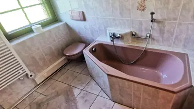 Ein Badezimmer in der Unterkunft Spreewälder Schwalbenhof - Ferienhaus 