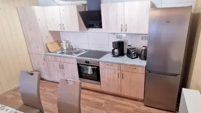 Küche/Küchenzeile in der Unterkunft Spreewälder Schwalbenhof - Ferienhaus 