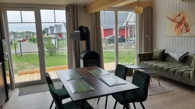 Ein Sitzbereich in der Unterkunft Ferienhaus 'Irene'