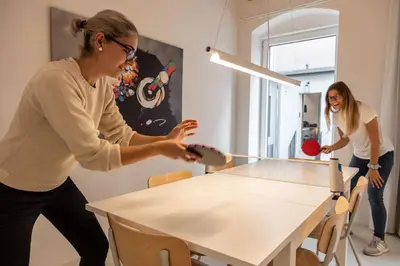 Gäste, die in der Unterkunft Scandinavian Loft Duplex -50sqm- near Antonplatz übernachten