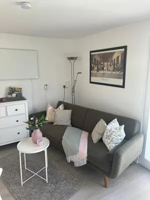 Ein Sitzbereich in der Unterkunft CASALINO DI ANNA