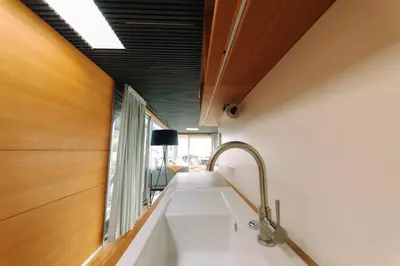 Ein Badezimmer in der Unterkunft JULIA - Schwimmendes Apartment