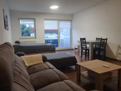Ein Sitzbereich in der Unterkunft Fewo Bernau