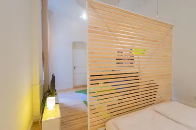 Ein Bett oder Betten in einem Zimmer der Unterkunft Urban Pistazie Kreuzberg