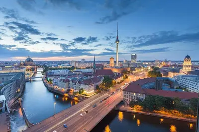 Ein allgemeiner Blick auf Berlin oder ein Stadtblick von der Ferienwohnung aus