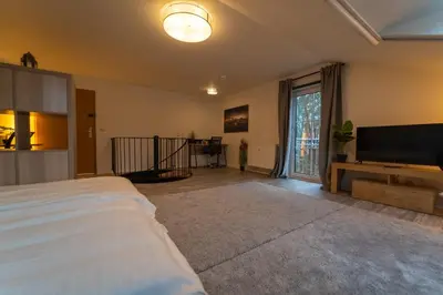 Ein Bett oder Betten in einem Zimmer der Unterkunft Fewo Thermal Bad Saarow