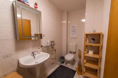 Ein Badezimmer in der Unterkunft Fewo Thermal Bad Saarow