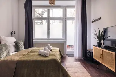 Ein Bett oder Betten in einem Zimmer der Unterkunft Central Apartment in Heart of Berlin