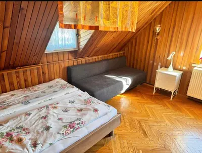 Ein Bett oder Betten in einem Zimmer der Unterkunft Ferienwohnung im Spreewald, Nähe Lübben