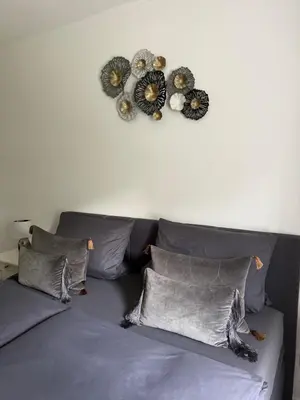 Ein Sitzbereich in der Unterkunft Luxury Apartment Amina