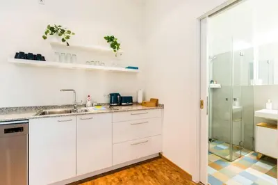 Ein Badezimmer in der Unterkunft DR Apartments Friedrichshain