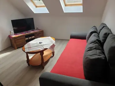TV/Unterhaltungsangebot in der Unterkunft Ferienwohnung 6 - Gourmetzimmer