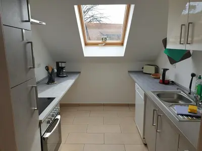 Küche/Küchenzeile in der Unterkunft Ferienwohnung 6 - Gourmetzimmer