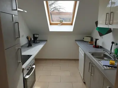 Küche/Küchenzeile in der Unterkunft Ferienwohnung 6 - Gourmetzimmer