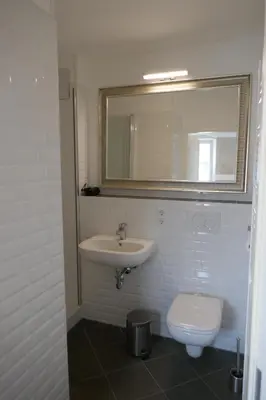 Ein Badezimmer in der Unterkunft Roter Hirsch