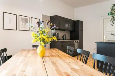Küche/Küchenzeile in der Unterkunft Apartment at Rosenthaler Platz