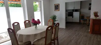 Küche/Küchenzeile in der Unterkunft Haus Schiller
