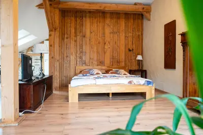 Ein Bett oder Betten in einem Zimmer der Unterkunft Apartment am Kirchplatz 7