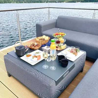 Hausboot TraumZeitBoot Jutta - exklusiver Festlieger in perfekter Lage am Scharmützelsee Bad Saarow