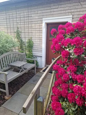 Ein Garten an der Unterkunft Ferienwohnung und Monteurwohnung Schulz