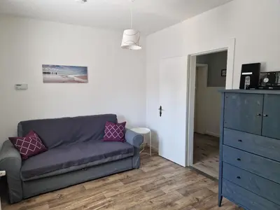 Ein Sitzbereich in der Unterkunft Ferienwohnung und Monteurwohnung Schulz