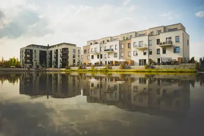 Blick auf einen Fluss in der Nähe der Ferienwohnung