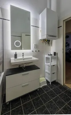 Küche/Küchenzeile in der Unterkunft DR Apartments Boxhagener Kiez