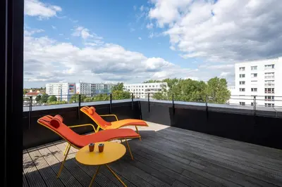 Ein Balkon oder eine Terrasse in der Unterkunft sly Berlin