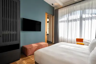 Ein Bett oder Betten in einem Zimmer der Unterkunft sly Berlin