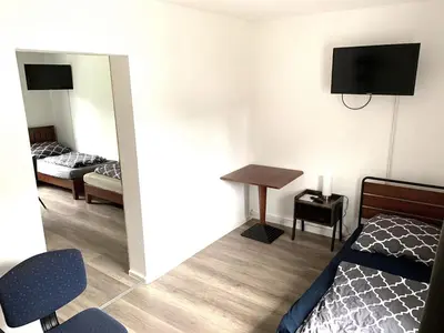 Ein Bett oder Betten in einem Zimmer der Unterkunft Monteur-Haus Linde