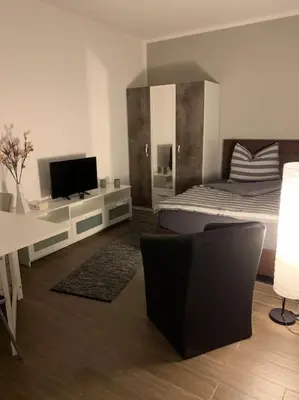 Ein Bett oder Betten in einem Zimmer der Unterkunft Ländliche Idylle