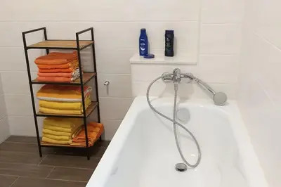 Ein Badezimmer in der Unterkunft Ländliche Idylle