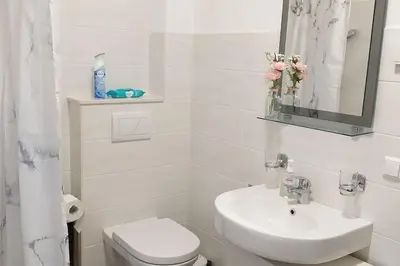 Ein Badezimmer in der Unterkunft Ländliche Idylle