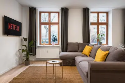 Ein Sitzbereich in der Unterkunft Komm rein und fühle dich zu Hause direkt nahe der Altstadt Spandau und am Wasser