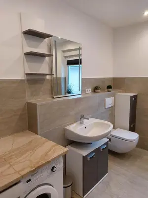 Ein Badezimmer in der Unterkunft Ferienwohnung Rathenow an der Havel
