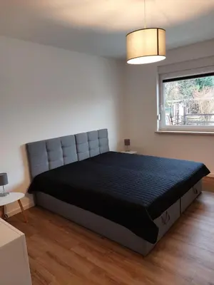 Ein Bett oder Betten in einem Zimmer der Unterkunft Ferienwohnung Rathenow an der Havel