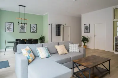Ein Sitzbereich in der Unterkunft Spacious Family Apartment with 2 Bedrooms