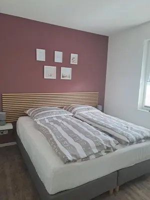 Ein Bett oder Betten in einem Zimmer der Unterkunft Ferienhaus Spreewaldliebe