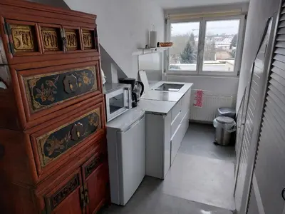 Küche/Küchenzeile in der Unterkunft Ferienwohnung Heil - Königs Wusterhausen