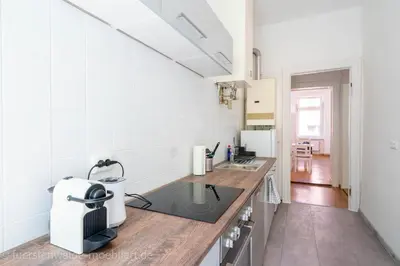 Küche/Küchenzeile in der Unterkunft Apt Watt 2 Zimmer 55qm TV Waschmaschine Trockner Vollausstattung zentral