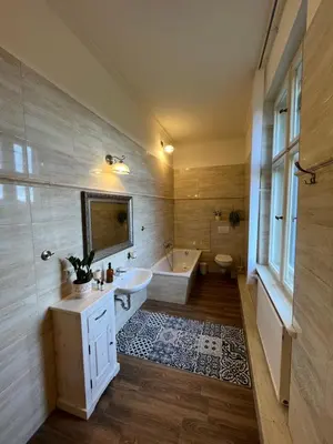 Ein Badezimmer in der Unterkunft Villa Landidyll mit separatem Wellness-Bereich