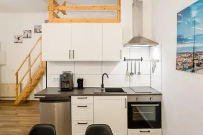 Küche/Küchenzeile in der Unterkunft Stylish Loft close to Boxhagener Platz