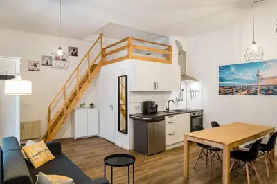 Küche/Küchenzeile in der Unterkunft Stylish Loft close to Boxhagener Platz