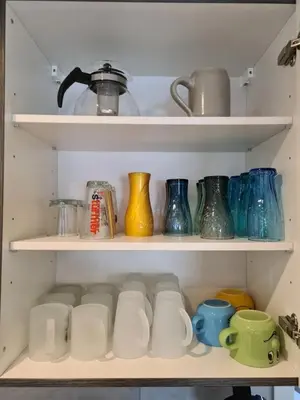 Küche/Küchenzeile in der Unterkunft Ferienhaus Muellrose am Wald