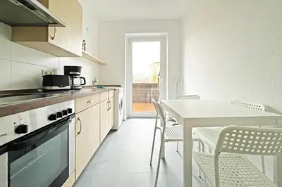 Küche/Küchenzeile in der Unterkunft Chic Apartment in Jüterbog